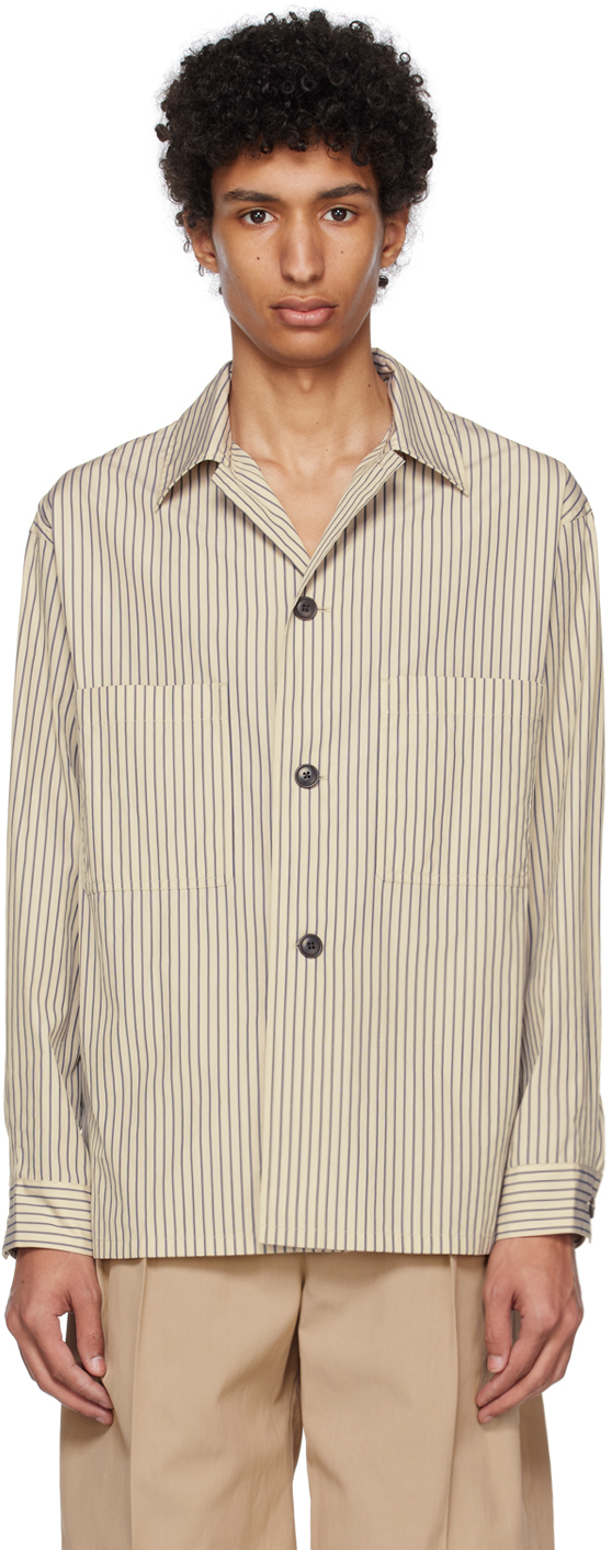 LEMAIRE BEIGE STRIPED SHIRT