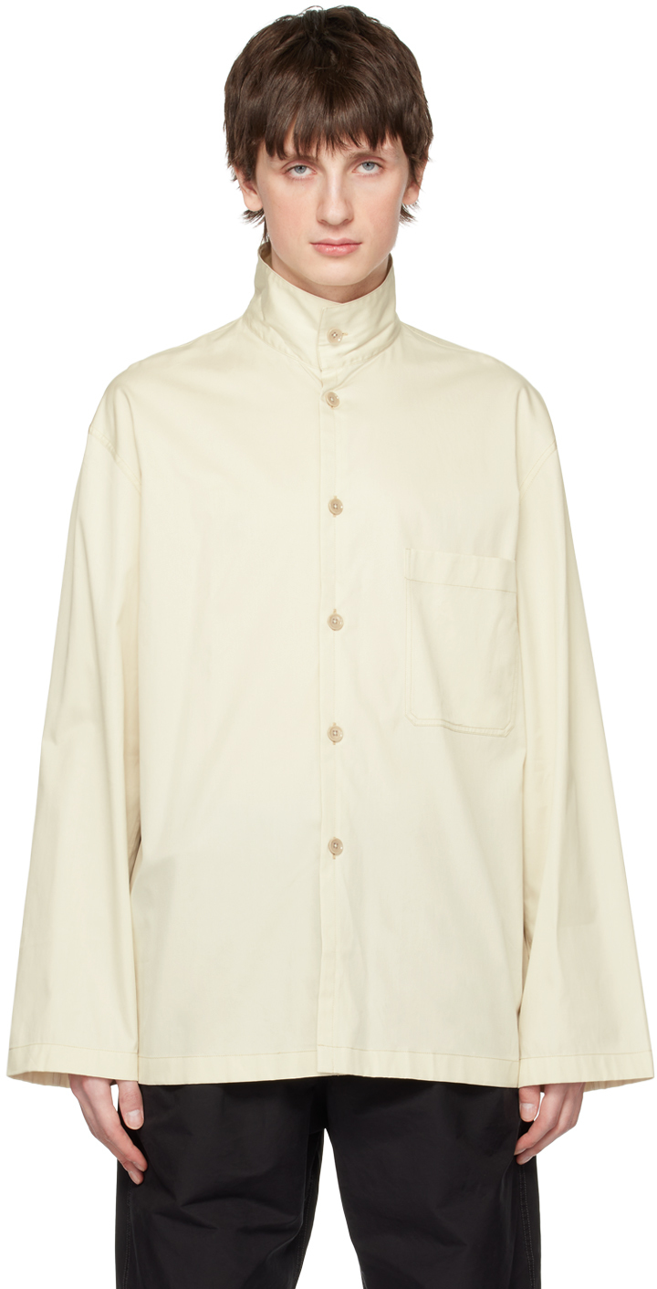 LEMAIRE Off-White Stand Collar Shirt