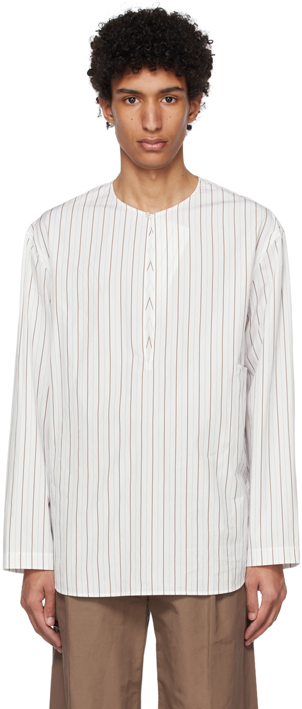 LEMAIRE: White Light Vareuse Shirt | SSENSE Canada