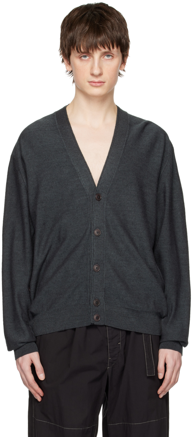 LEMAIRE Gray Twisted Cardigan