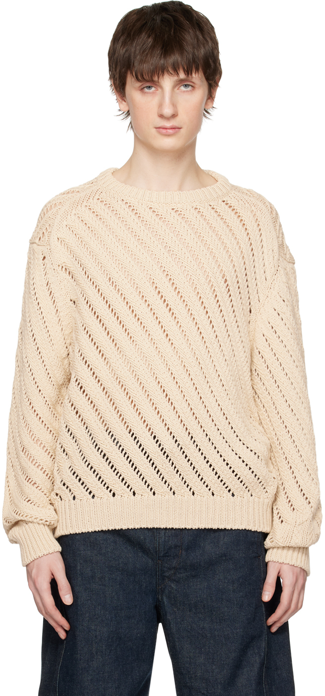 LEMAIRE Off-White Diagonal Sweater
