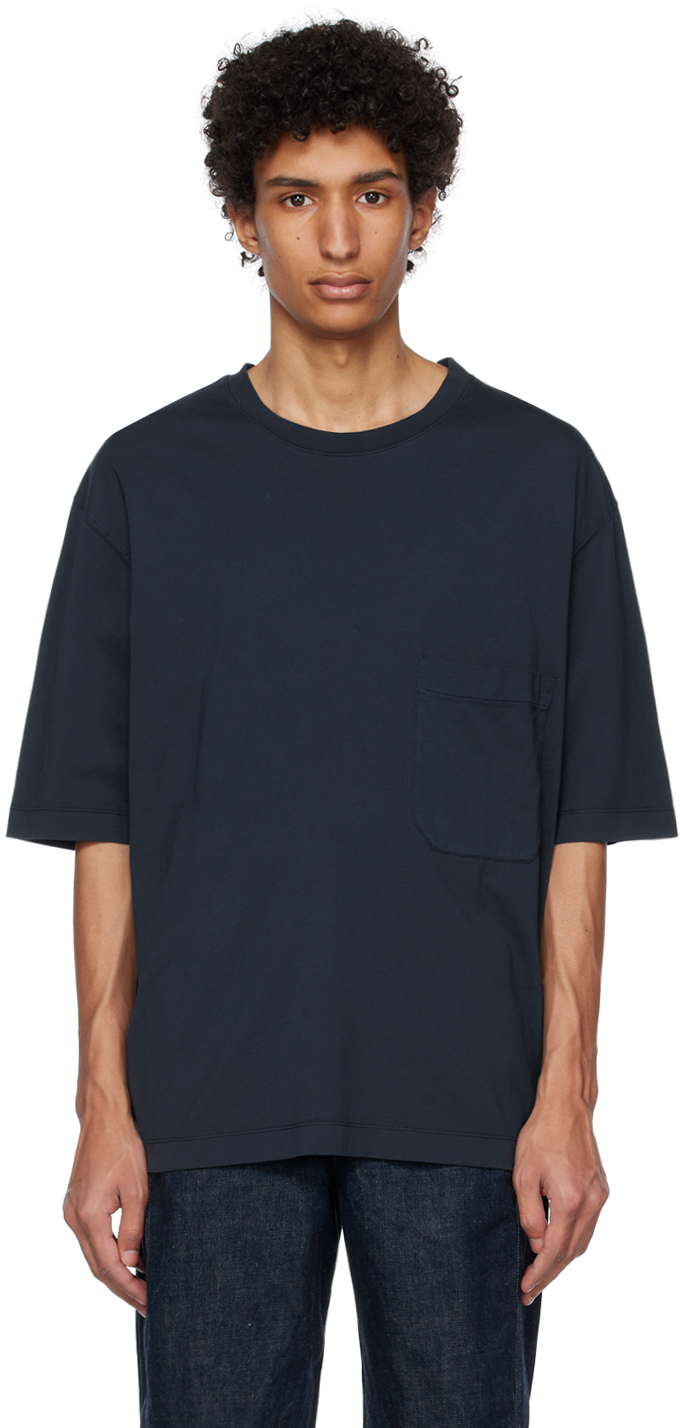 Lemaire Cotton Jersey T-shirt In Sapphire