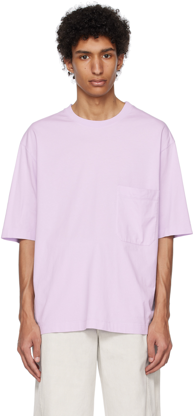 Lemaire Short-sleeve Cotton T-shirt In Violet