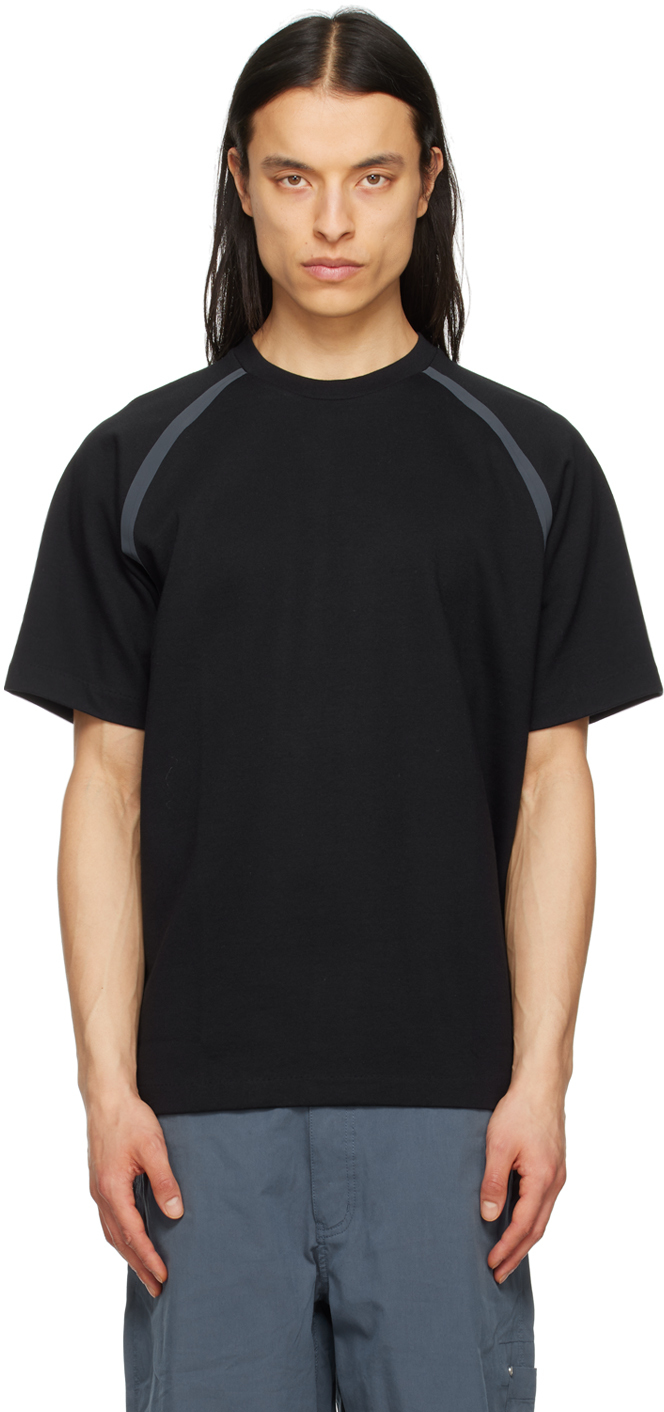 Black Taped Seam T-Shirt