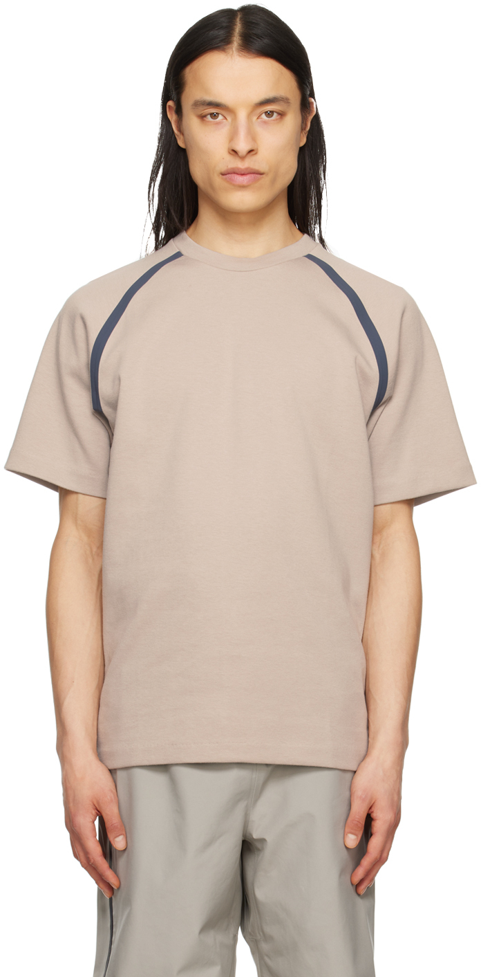 Norse Projects Arktisk Taupe Taped Seam T-shirt In Mid Khaki