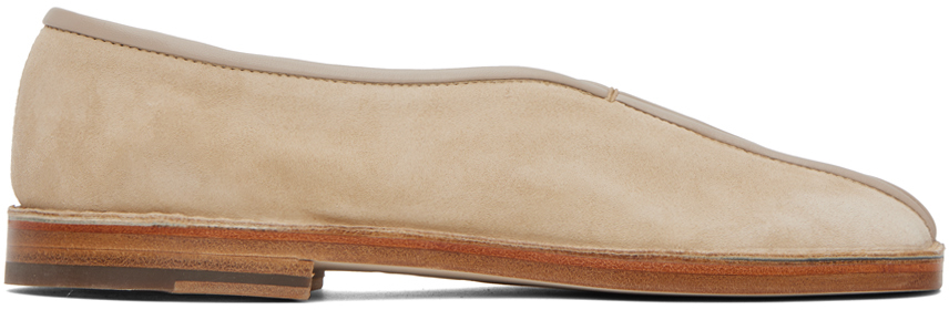 LEMAIRE Beige Flat Piped Slippers