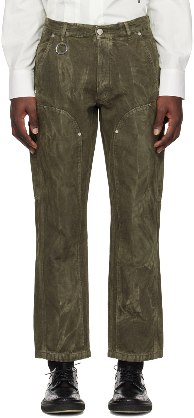 Etudes Studio Youth Canvas Dyed Trousers In Dyed Brown