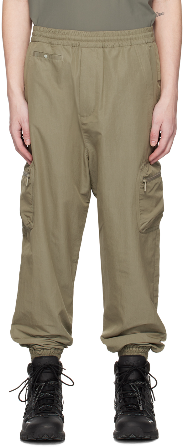 F/ce Green Drawstring Cargo Pants In Sage Green