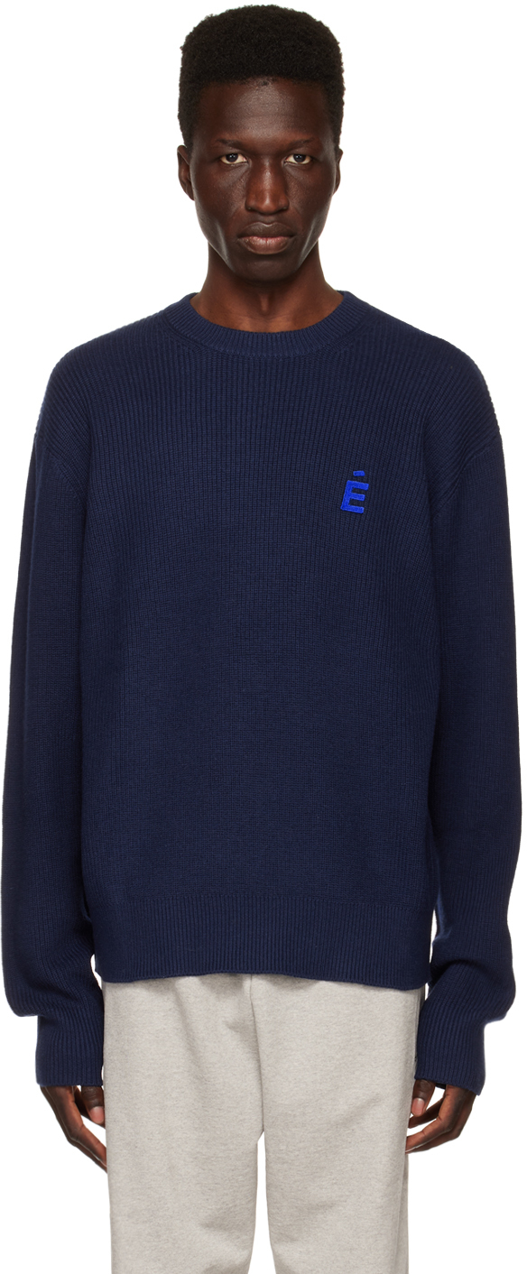 Etudes Studio Navy Boris Patch Sweater
