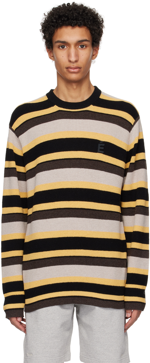 Etudes Studio Yellow Striped Sweater In Beige