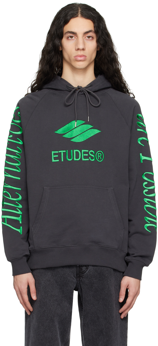 Shop Etudes Studio Black Racing Eco Hoodie