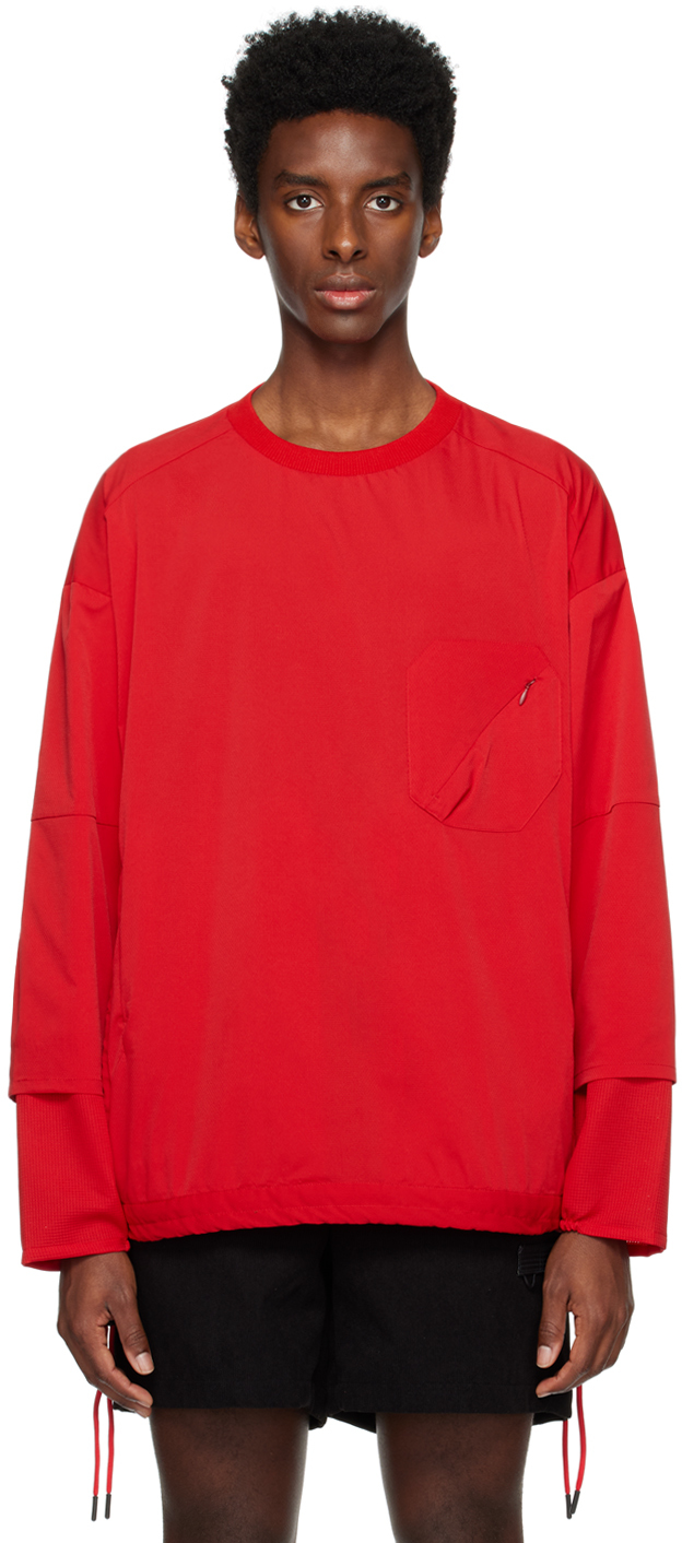 Red Technical Sweatshirt