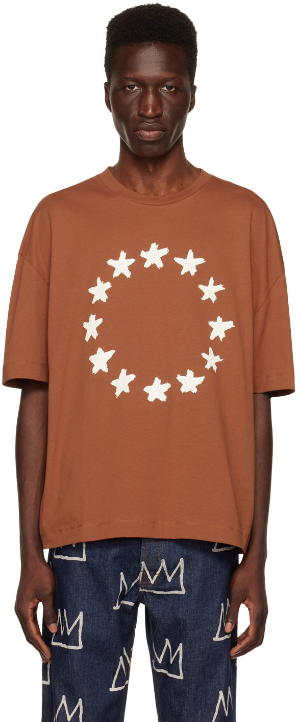 Etudes Studio Brown Spirit Painted Stars T-shirt