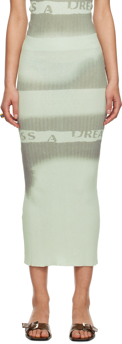 Paloma Wool Gray Ribandi Midi Skirt