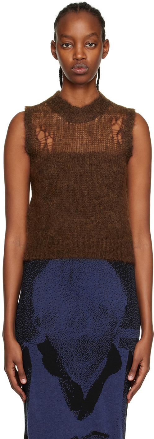 PALOMA WOOL BROWN TRANQUILITO VEST