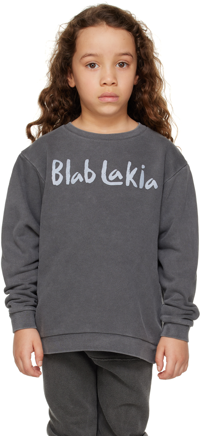 Blablakia Kids Black Printed Sweatshirt