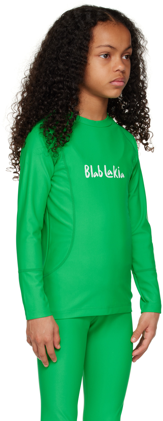 BLABLAKIA KIDS GREEN BLAH RASH GUARD