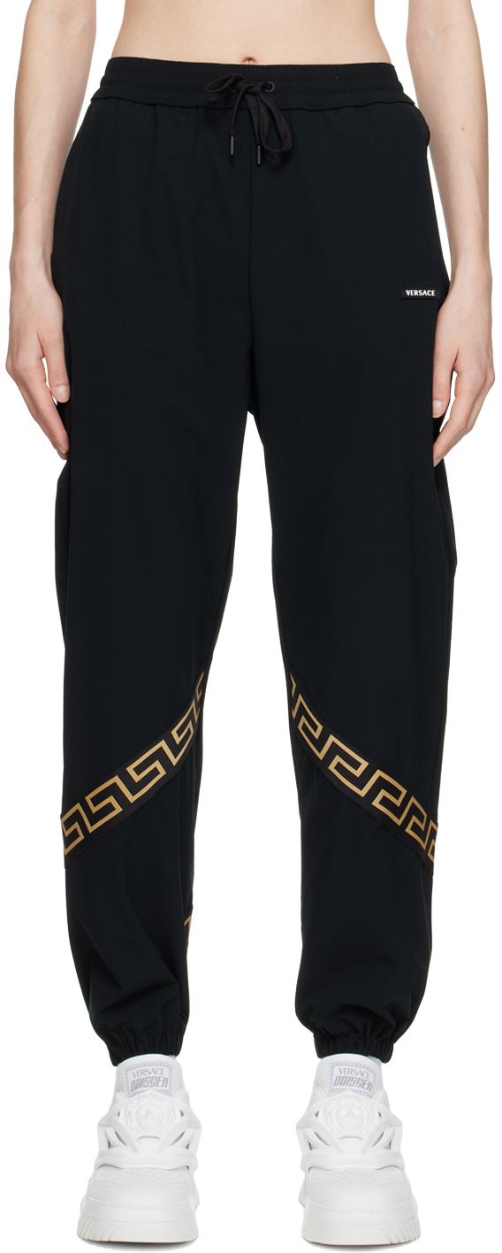 Versace Greca Track Trousers In Black