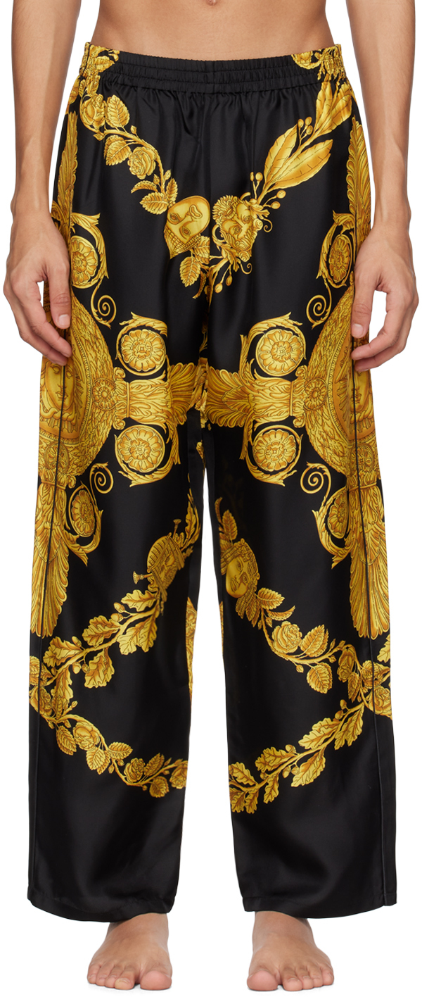 Versace Black Maschera Baroque Pyjama Pants