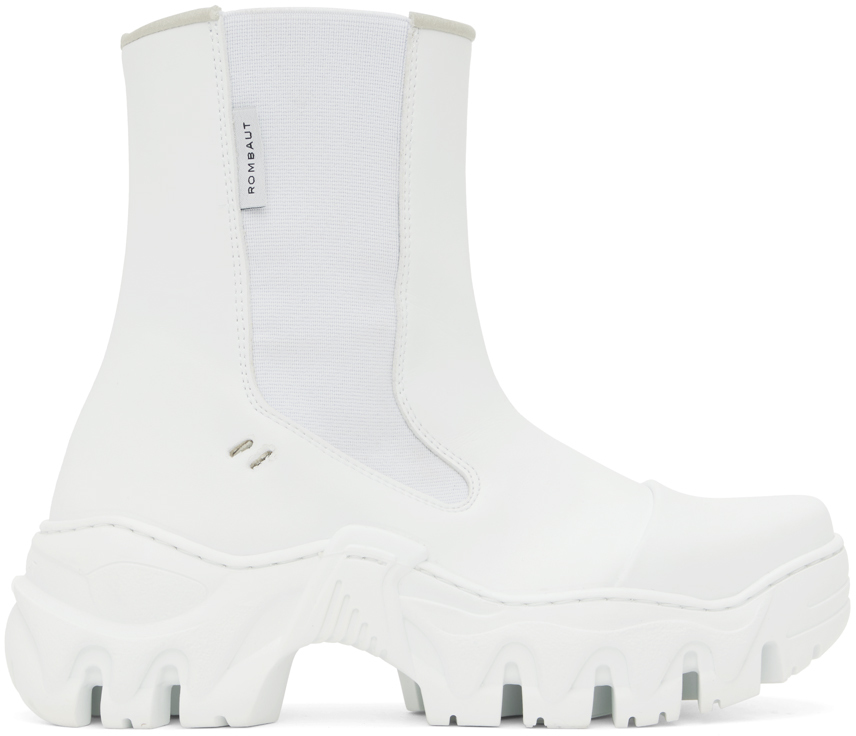 【関税込み】Rombaut ホワイト Boccaccio II チェルシーブーツ White Boccaccio II Chelsea Boots by Rombaut on Sale