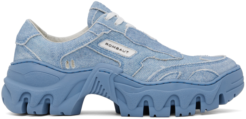 Rombaut Blue Boccaccio Ii Trainers In Recycled Faux Denim