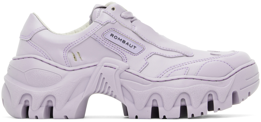 Shop Rombaut Purple Boccaccio Ii Apple Leather Sneakers In Heather Apple Leathe