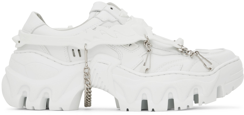 White Boccaccio II Harness Sneakers by Rombaut on Sale