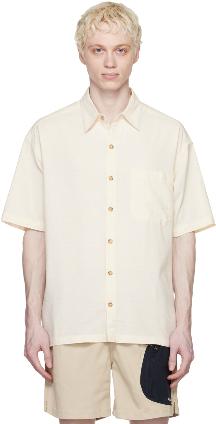 Adsum Off-white Breezer Shirt In Soft White Check