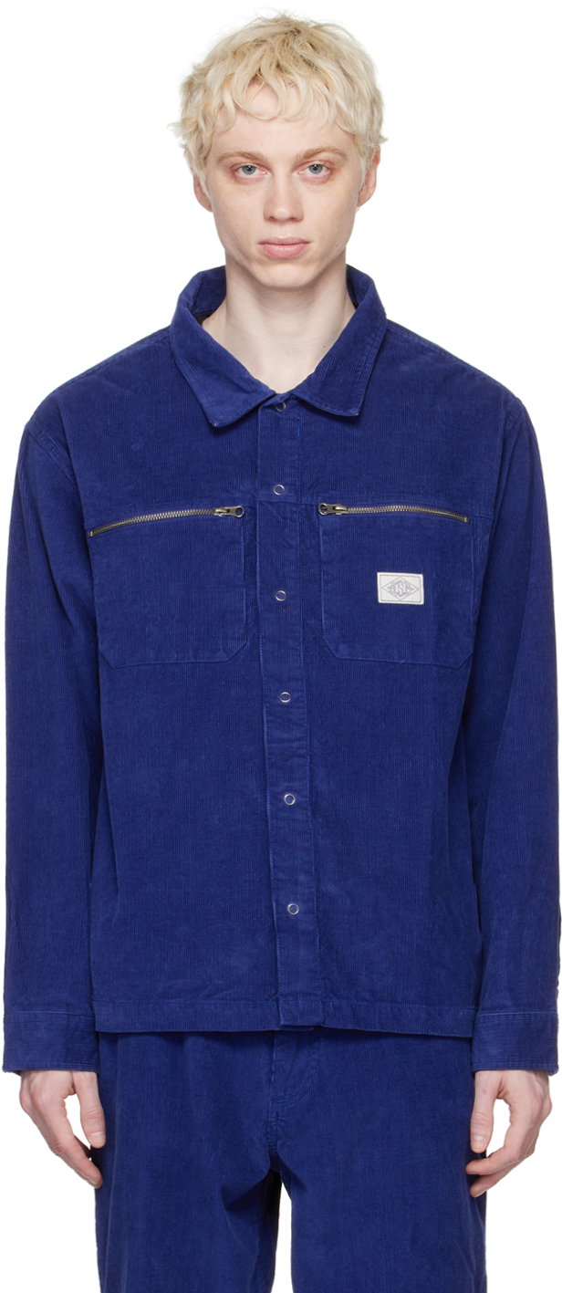 Adsum Blue Zip Pocket Shirt In Ultra Blue