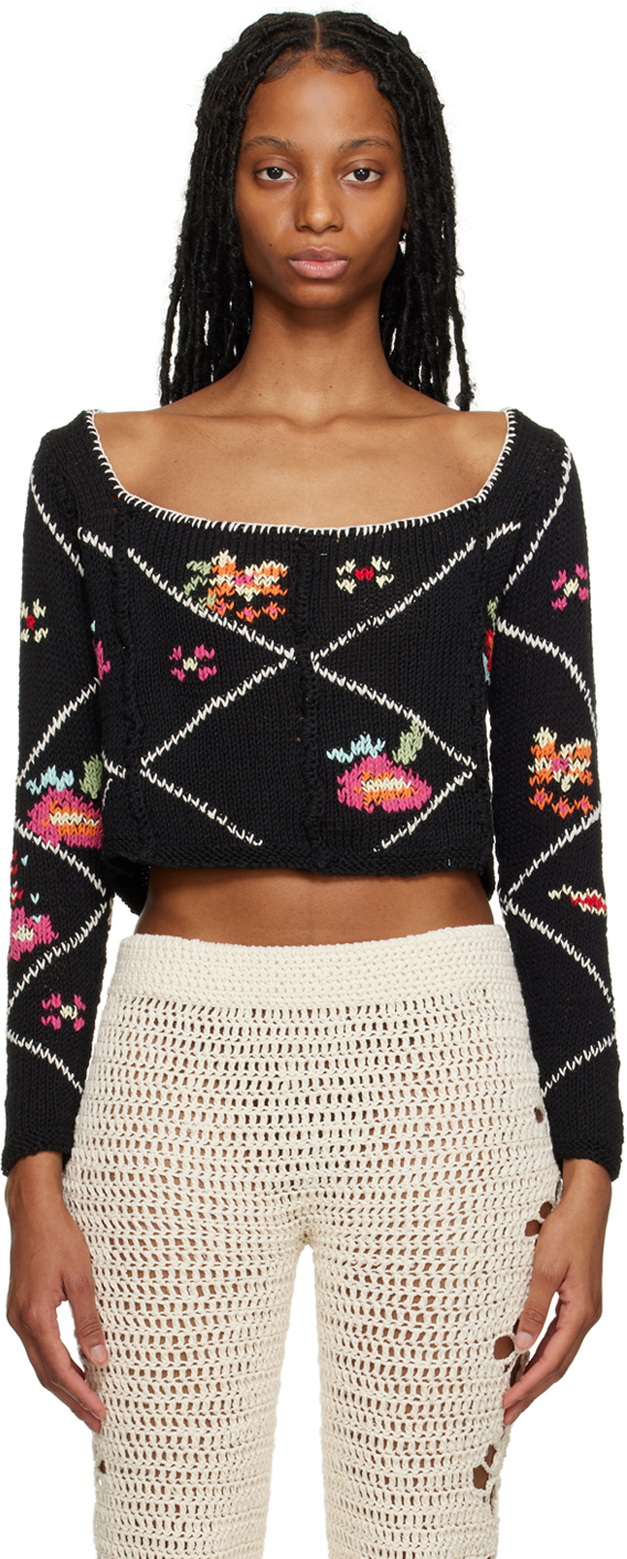 SSENSE Exclusive Black Atlas Sweater by Tach on Sale