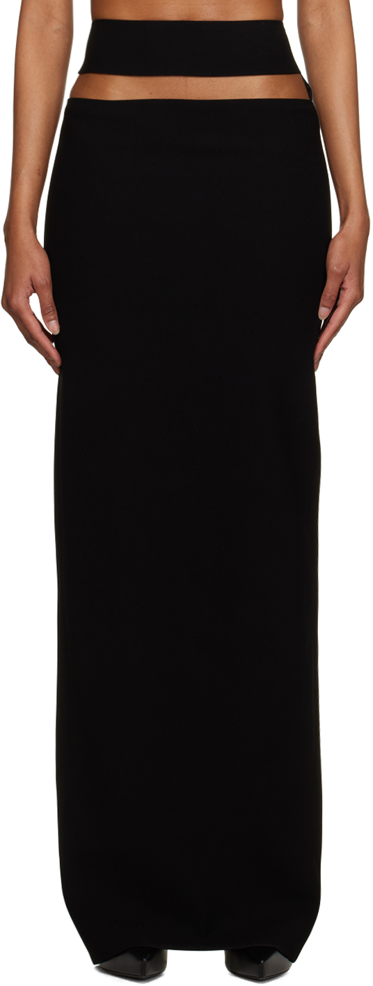 Shop Monot Black Cut Out Maxi Skirt In Black 22797541
