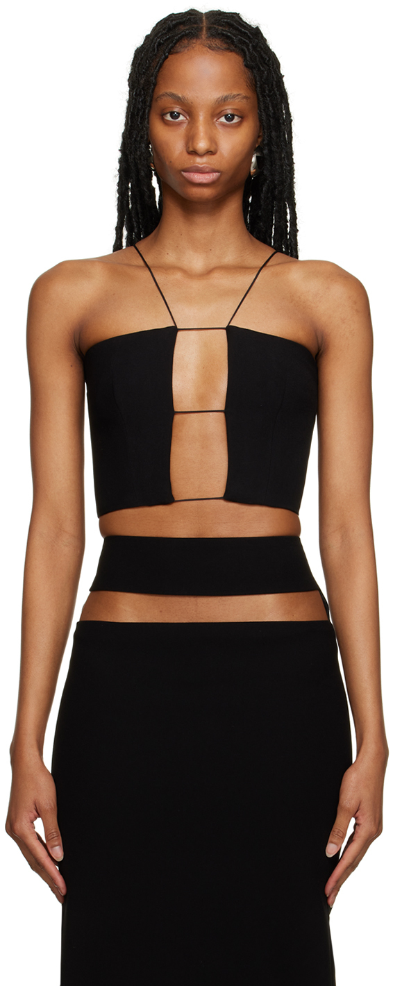 MONOT BLACK CUTOUT CAMISOLE