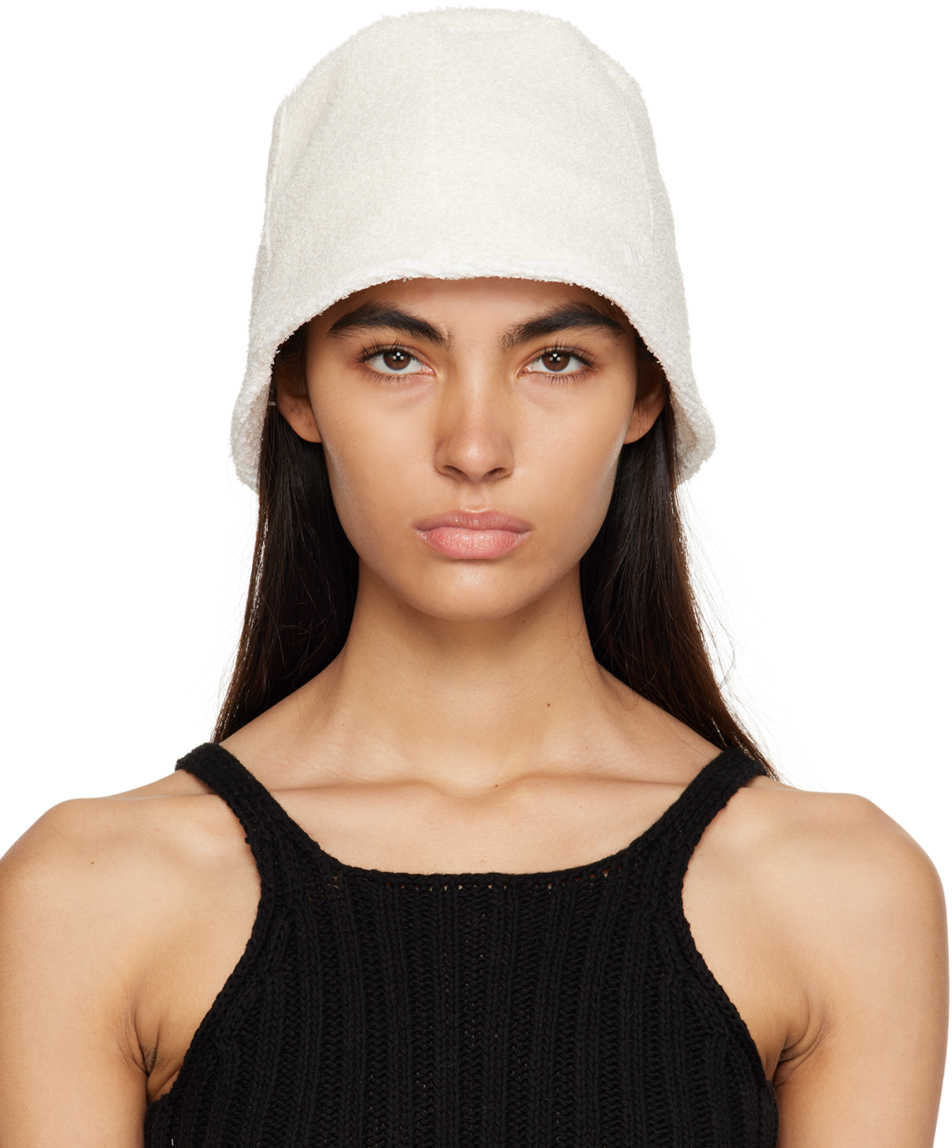 Low Classic Off-white Fluffy Bucket Hat In Ivory