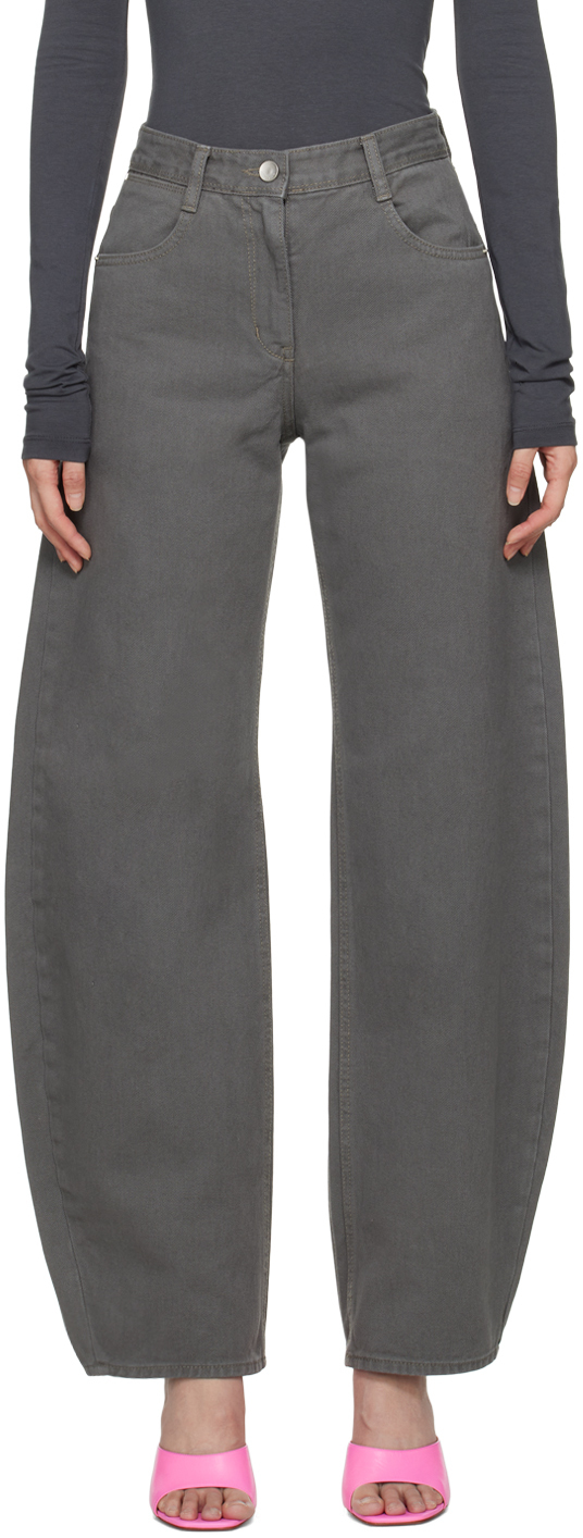 Shop Low Classic Gray Cocoon Jeans In Grey