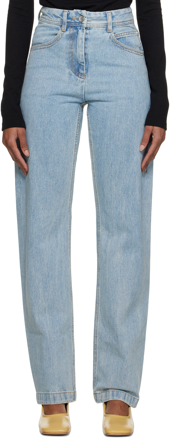 Low Classic Blue Straight Fit Jeans In Light Blue