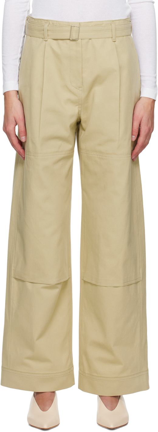 LOW CLASSIC BEIGE PANELED TROUSERS
