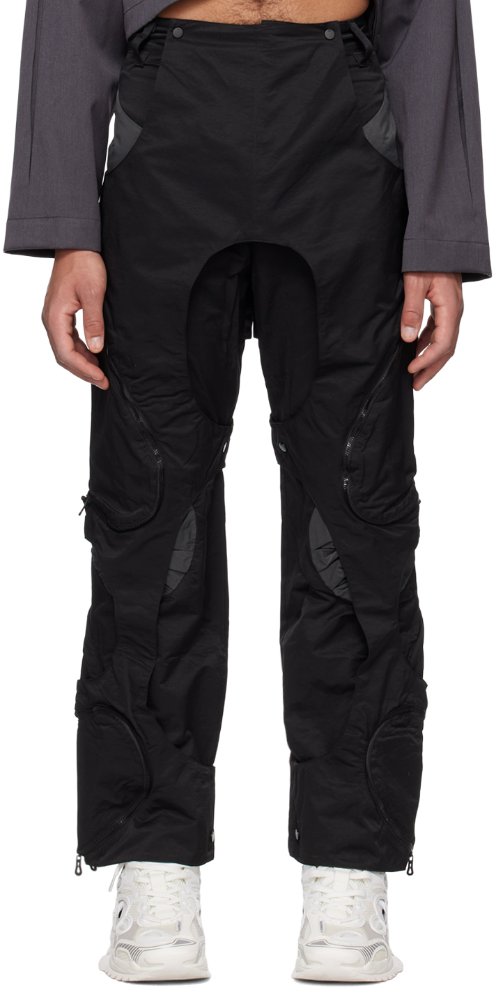 Black Articulated Disintegrable Trousers