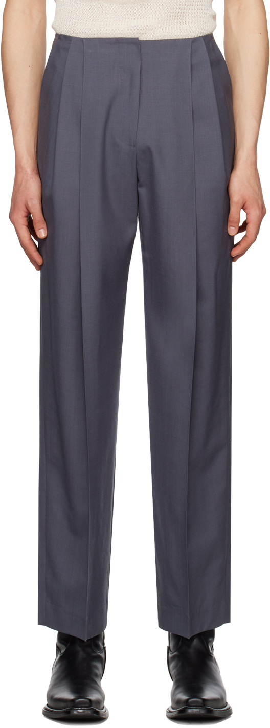 SSENSE Exclusive Gray Trousers by LOW CLASSIC on Sale