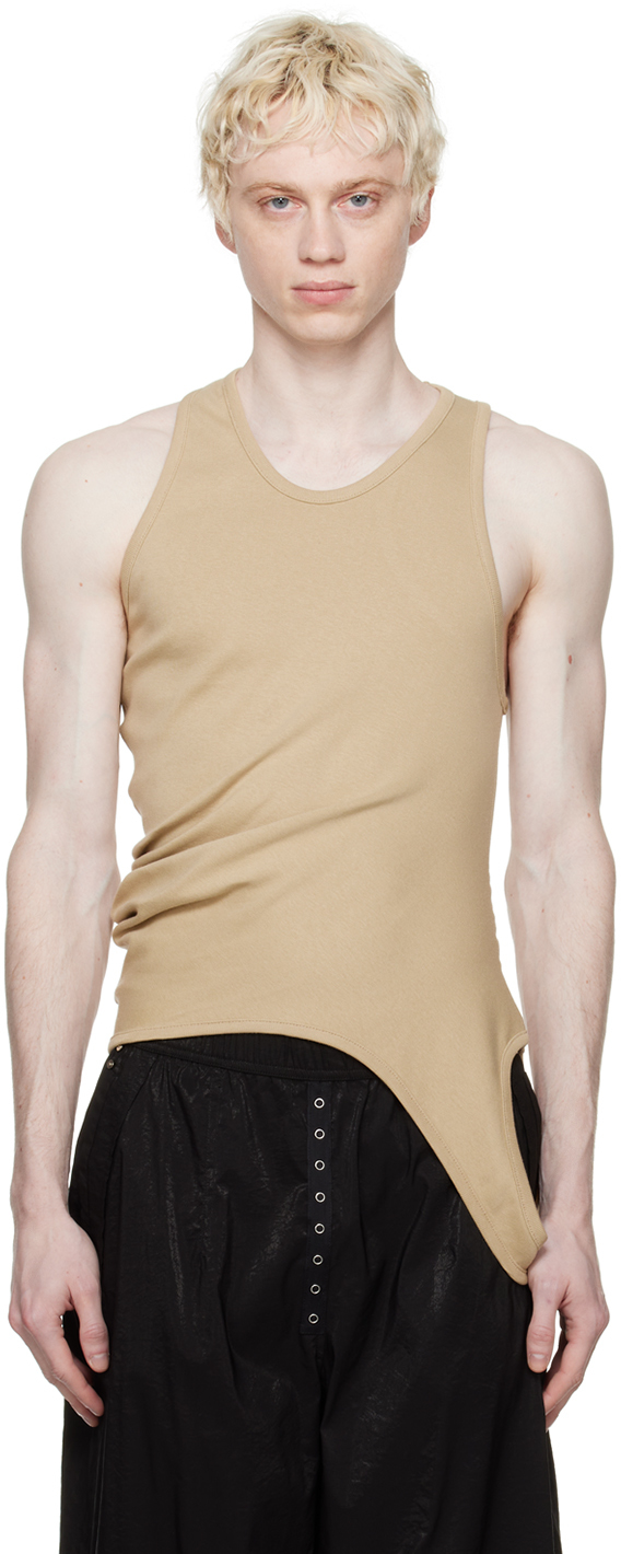 Low Classic Ssense Exclusive Beige Hole Point Tank Top In Incense