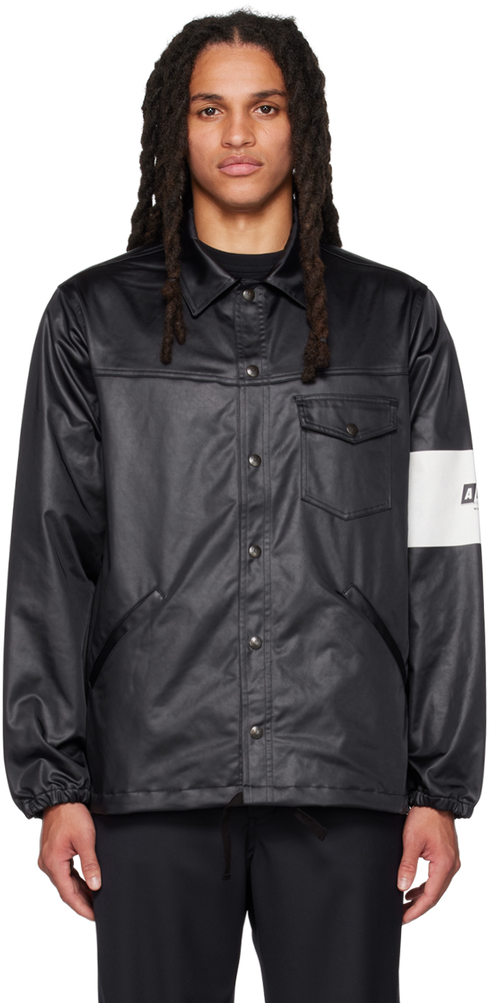 Aïe Black Stripe Jacket In B-black