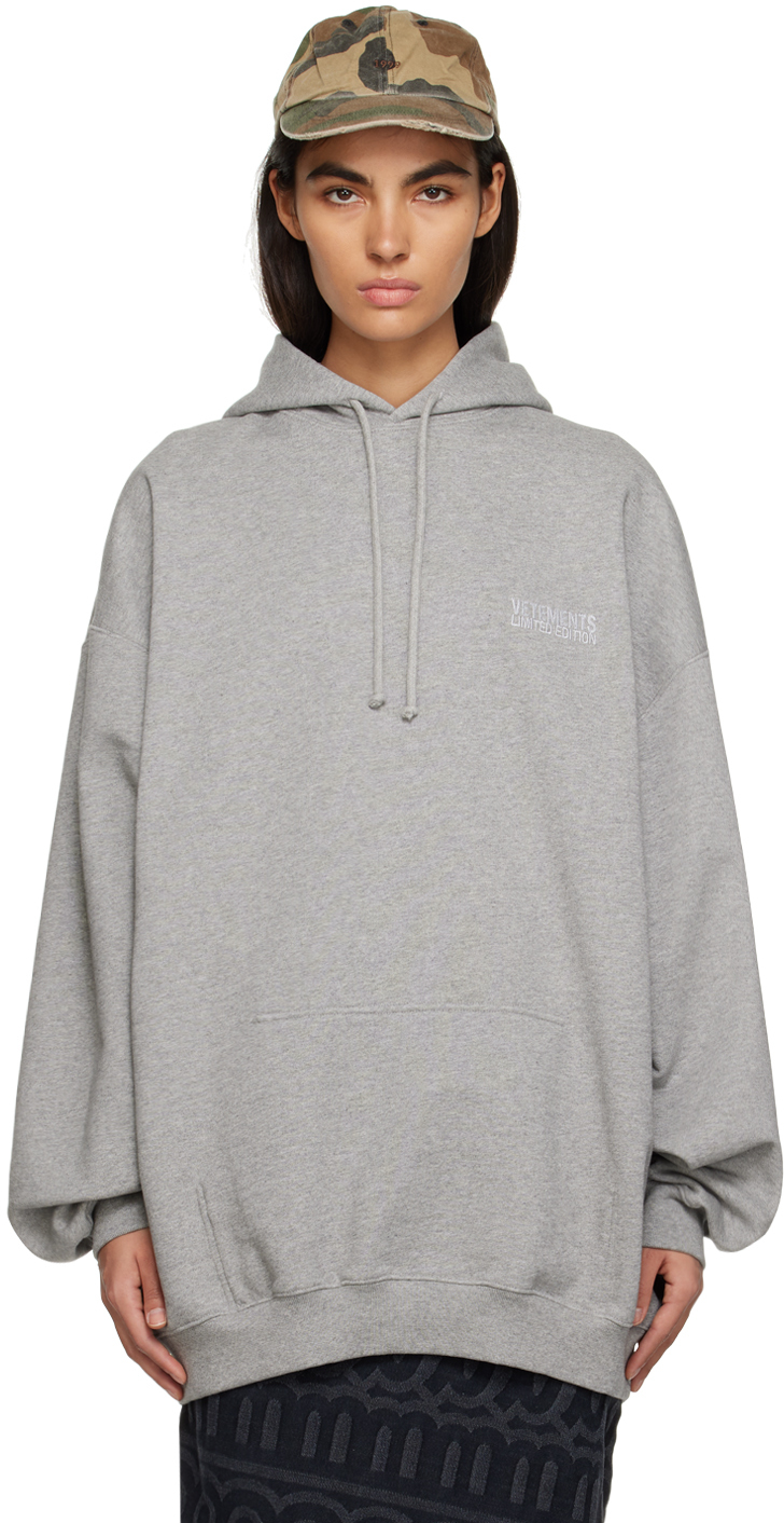 VETEMENTS Inside Out Embroidered Logo Hoodie XS