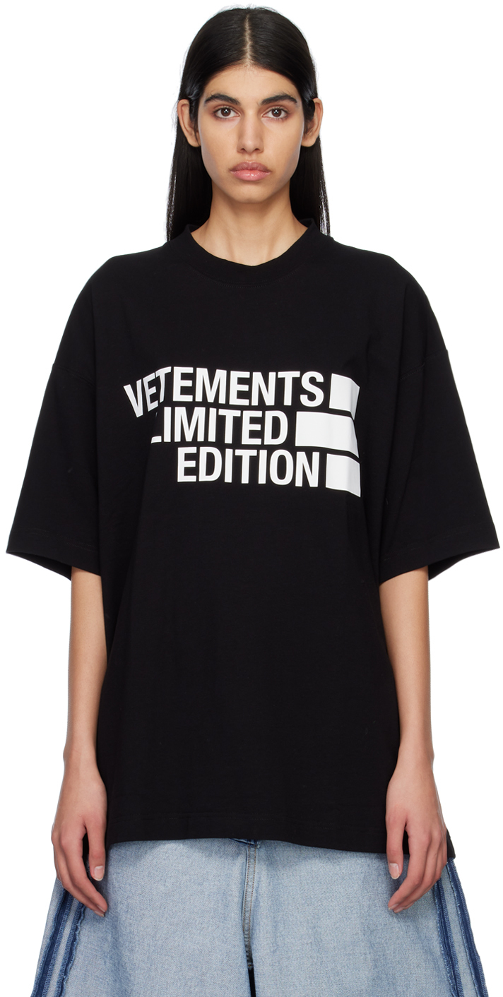 Limited Edition Vetements Logo Shirt VETEMENTS Black 'Limited