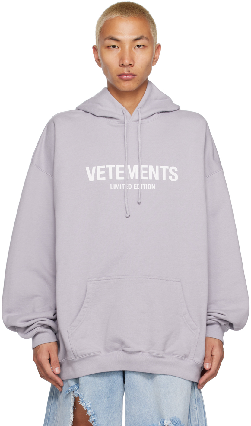 Purple Printed Hoodie