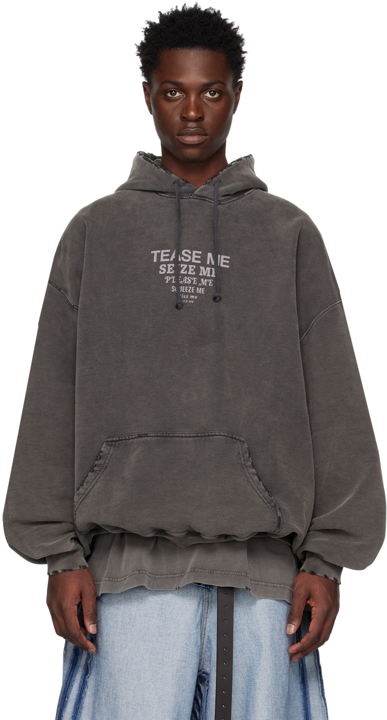 Black 'Tease Me' Hoodie by VETEMENTS on Sale