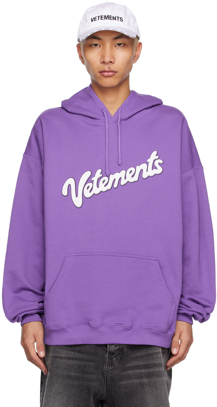VETEMENTS Purple Printed Hoodie