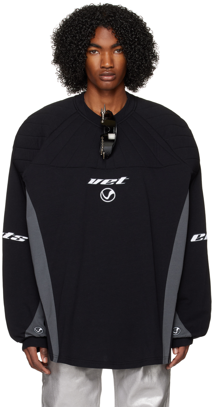 Vetements Oversized Logo-appliquéd Padded Cotton-jersey Sweatshirt In Black  | ModeSens