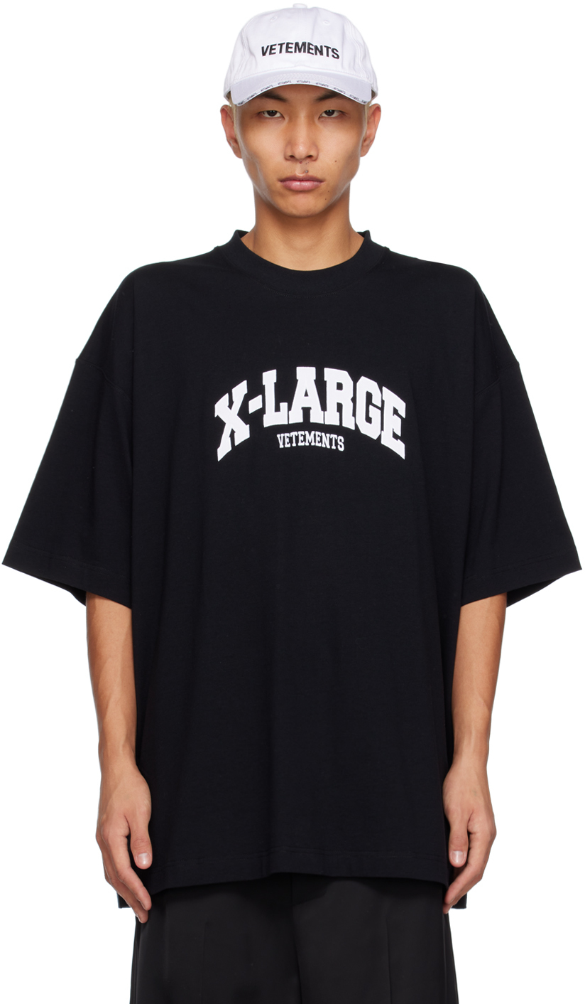 VETEMENTS Black 'X-Large' T-Shirt