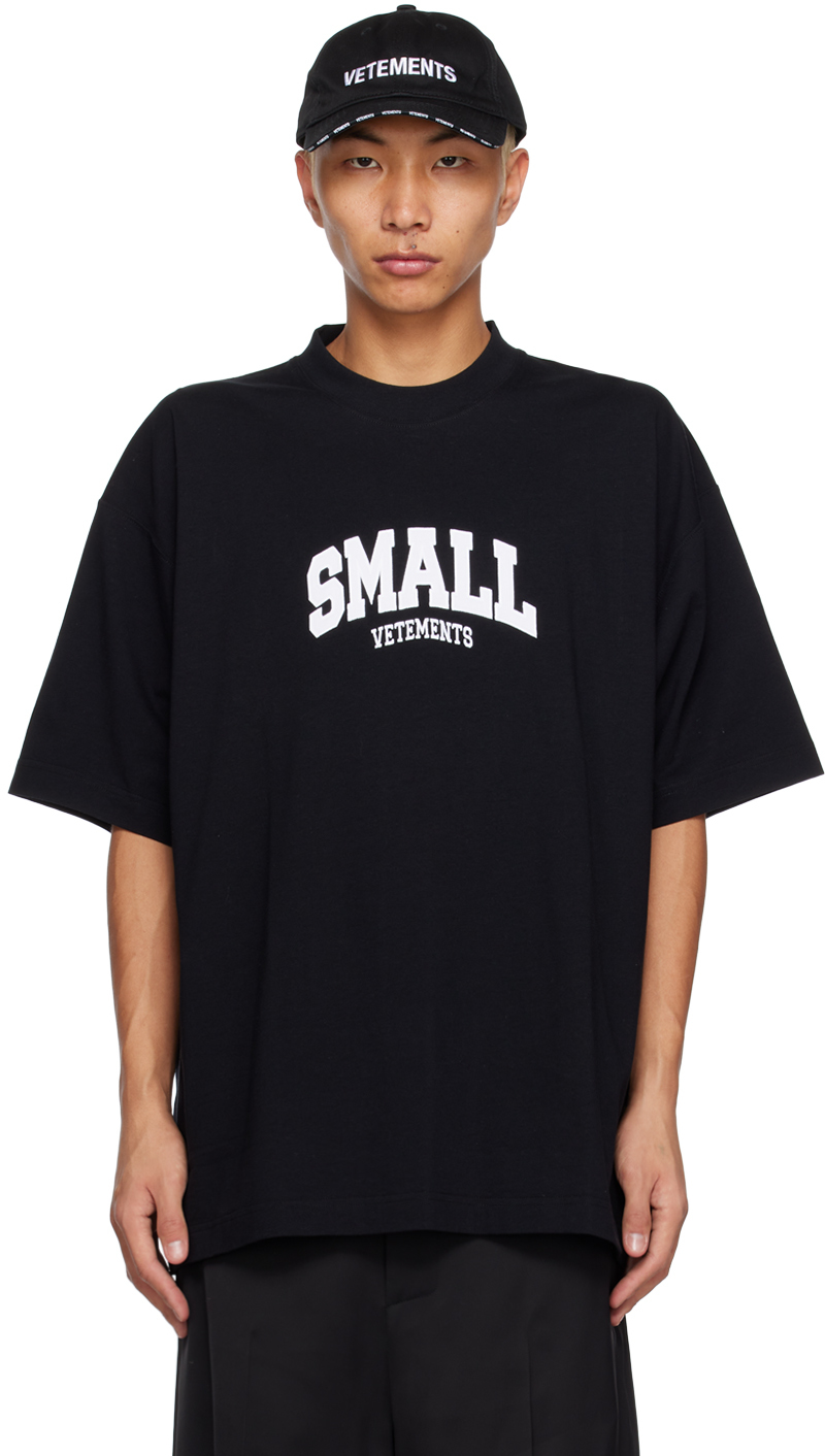 VETEMENTS Black Small T Shirt SSENSE