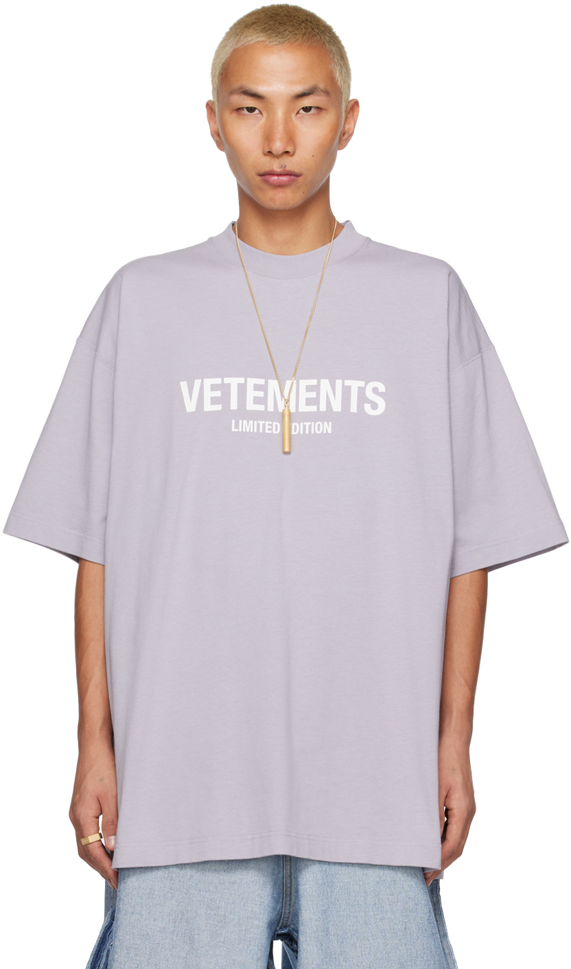 VETEMENTS Purple Printed T-Shirt
