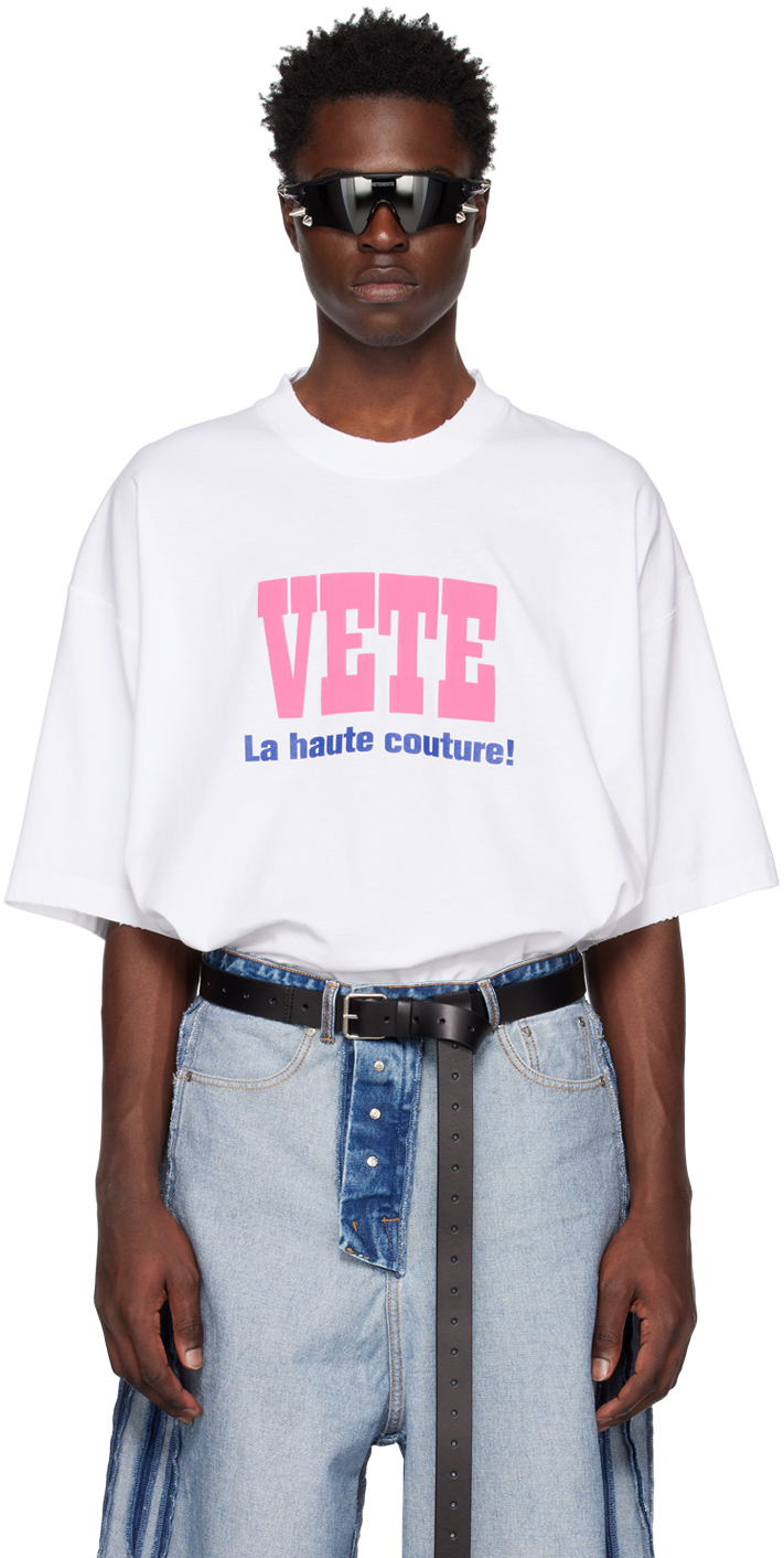 VETEMENTS: White 'La Haute Couture' T-Shirt | SSENSE UK